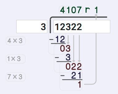 long division and remainder calculator